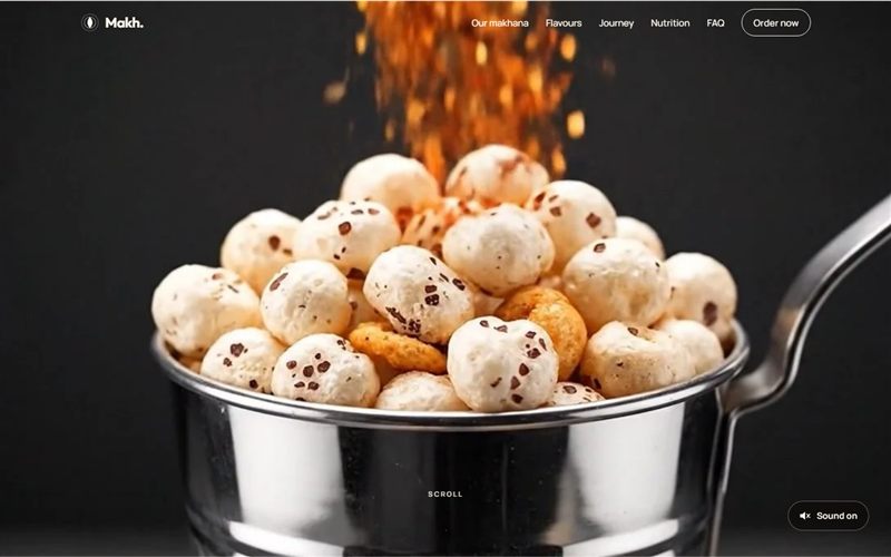 Makh brand website, built by Tanishka Bhatera