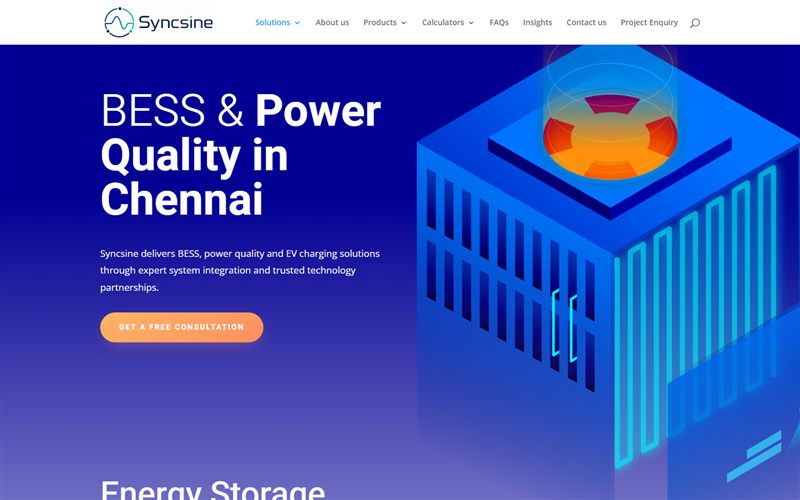 Syncsine website, built by Tanishka Bhatera